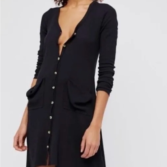 Free People Sweaters - NWT free people ribbed cardigan black (out of stock in free people)